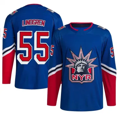 Ryan Lindgren New York Rangers Game-Used #55 Blue Set 1 Jersey